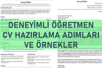 Deneyimli öğretmen cv